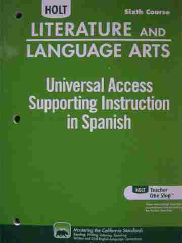 (image for) Universal Access Supporting Instruction in Spanish 6th Course(P)