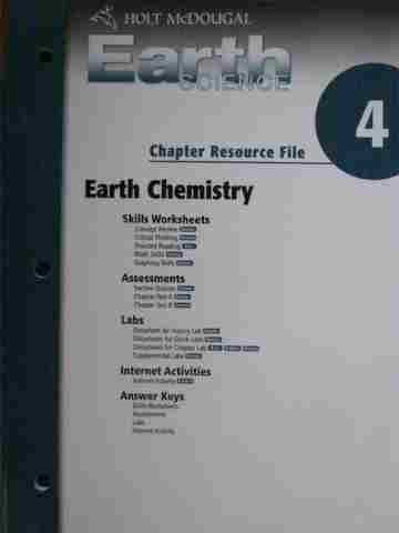 (image for) Earth Science Chapter Resource File 4 (P)