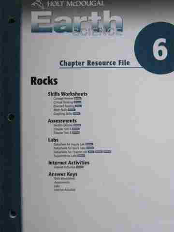 (image for) Earth Science Chapter Resource File 6 (P)