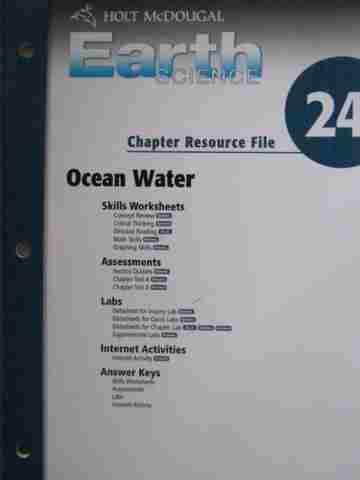 (image for) Earth Science Chapter Resource File 24 (P)
