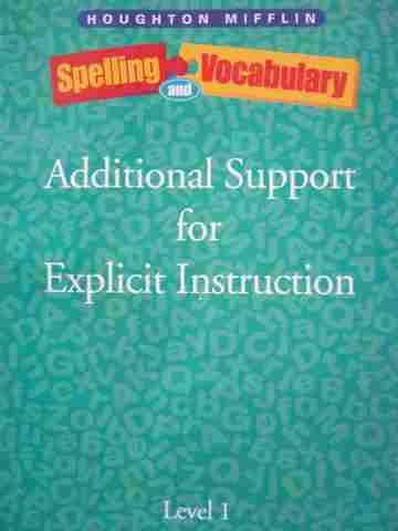 (image for) Spelling & Vocabulary 1 Additional Support for Explicit (P)