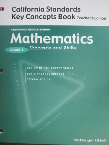 (image for) Mathematics Concepts & Skills Course 1 Key Concepts Book TE (CA)(TE)(P)