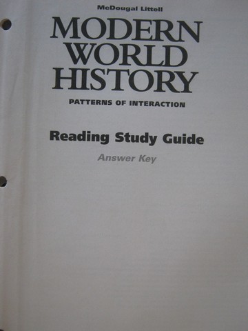 (image for) Modern World History Reading Study Guide Answer Key (P)