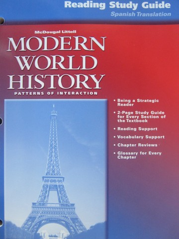 (image for) Modern World History Reading Study Guide Spanish (P)