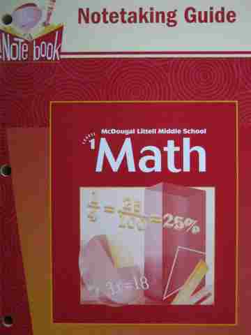 (image for) Middle School Math Course 1 Notetaking Guide (P) by Larson,
