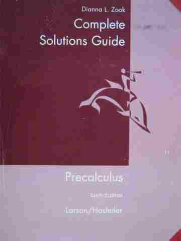 (image for) Precalculus 6th Edition Complete Solutions Guide (P) by Zook
