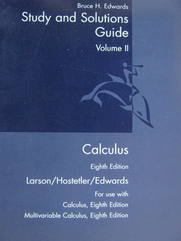 (image for) Calculus 8th Edition Study & Solutions Guide 2 (P) by Edwards