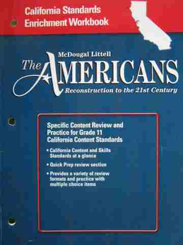 (image for) Americans California Standards Enrichment Workbook (CA)(P)