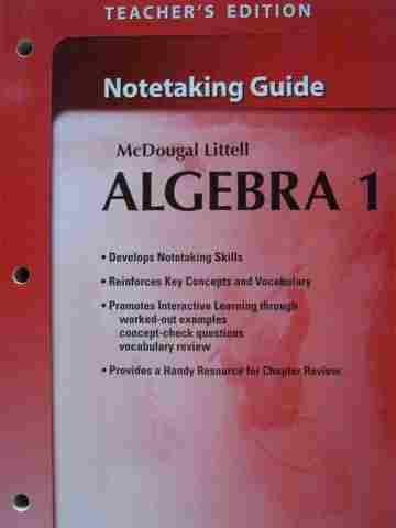 (image for) Algebra 1 Notetaking Guide TE (TE)(P) by Larson, Boswell,