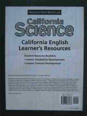 (image for) California Science 1 English Learner's Resources (CA)(P)