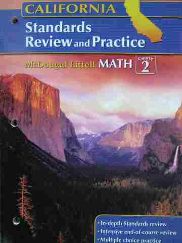 (image for) Math Course 2 California Standards Review & Practice (CA)(P)