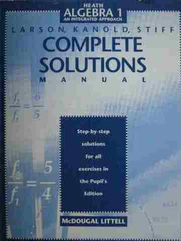 (image for) Heath Algebra 1 Complete Solutions Manual (P)