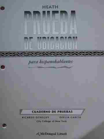 (image for) Prueba de ubicacion para hispanohablantes Cuaderno de pruebas (P) by Otheguy & Garcia
