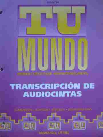 (image for) Tu mundo Transcripcion de audiocintas (P) by Samaniego,
