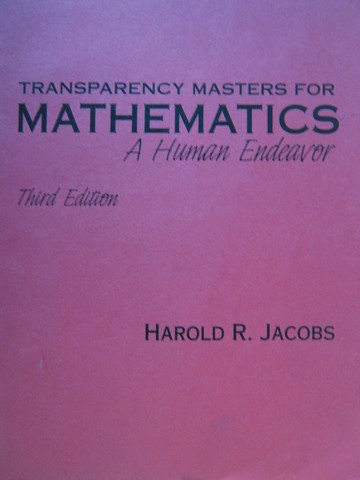 (image for) Mathematics A Human Endeavor 3rd Edition Transparency Master (P)