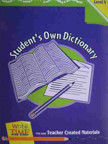 (image for) Write TIME for Kids Student's Own Dictionary Level 4 (P)