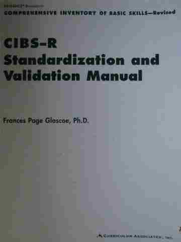 (image for) CIBS-R Standardization & Validation Manual (P) by Glascoe