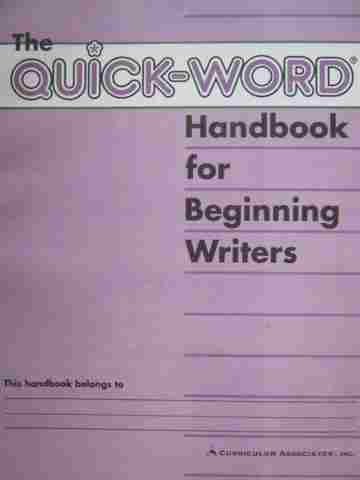 (image for) Quick-Word Handbook for Beginning Writers (P) by Sitton & Forest