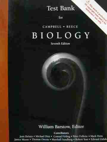 (image for) Biology 7th Edition Test Bank (P) by William Barstow
