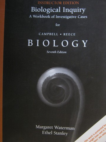 (image for) Biology 7th Edition Biological Inquiry IE (TE)(P) by Waterman & Stanley - Click Image to Close
