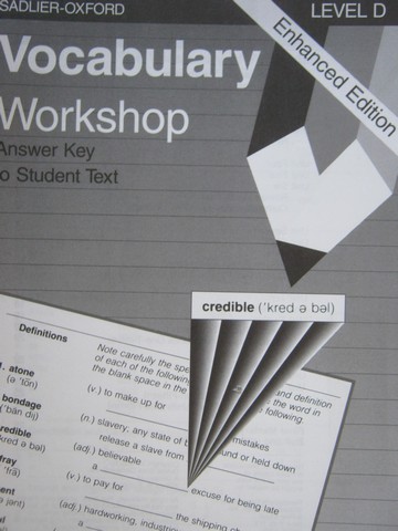 (image for) Vocabulary Workshop Level D Enhanced Edition Answers (P)