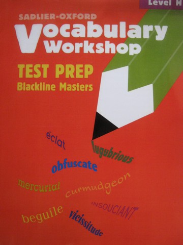 (image for) Vocabulary Workshop Level H Test Prep Blackline Masters (P)