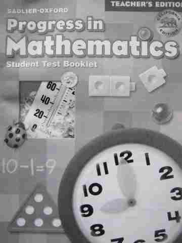 (image for) Progress in Mathematics 1 Student Test Booklet TE (CA)(TE)(P)