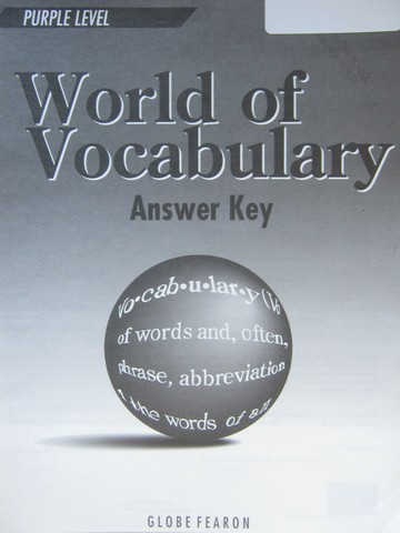 (image for) World of Vocabulary Purple Level 3e Answer Key (P) by Rauch,