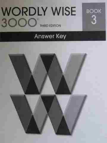 (image for) Wordly Wise 3000 Book 3 3rd Edition Answer Key (P)