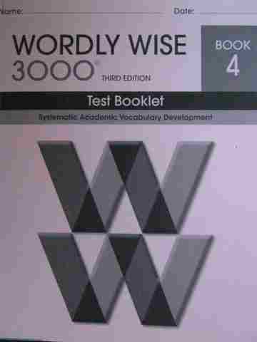(image for) Wordly Wise 3000 Book 4 3rd Edition Test Booklet (P)