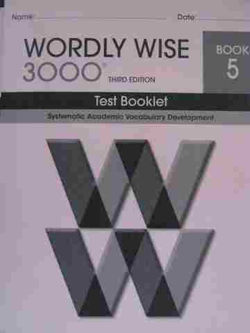 (image for) Wordly Wise 3000 Book 5 3rd Edition Test Booklet (P)