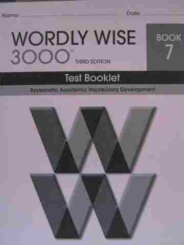 (image for) Wordly Wise 3000 Book 7 3e Test Booklet (P)