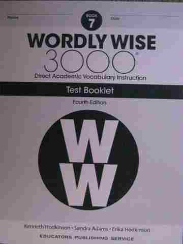(image for) Wordly Wise 3000 Book 7 4th Edition Test Booklet (P)