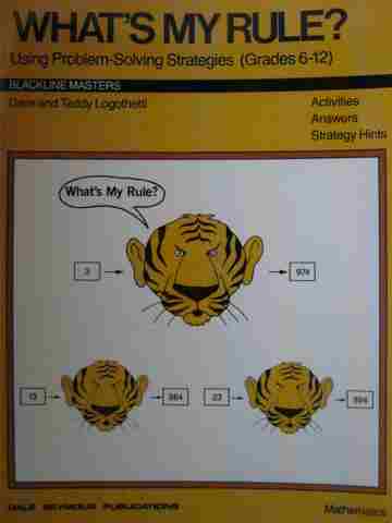 (image for) What's My Rule? Using Problem-Solving Strategies 6-12 BLM (P)