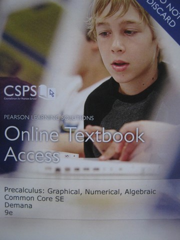 (image for) Precalculus 9th Edition Common Core eTextbook (P) by Demana