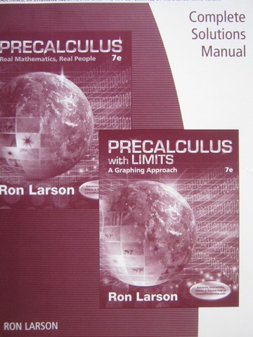 (image for) Precalculus with Limits A Graphing Approach 7th Edition CSM (P)