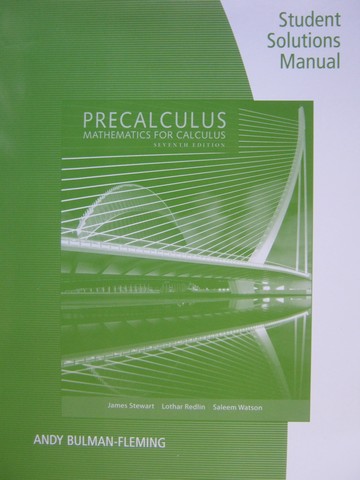 (image for) Precalculus Mathematics for Calculus 7th Edition SSM (P)