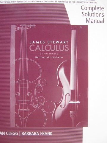 (image for) Calculus Multivariable Calculus 8th Edition CSM (P) by Clegg, - Click Image to Close