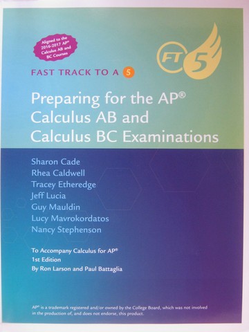 (image for) FT5 Preparing for the AP Calculus AB & BC Examinations (P) - Click Image to Close