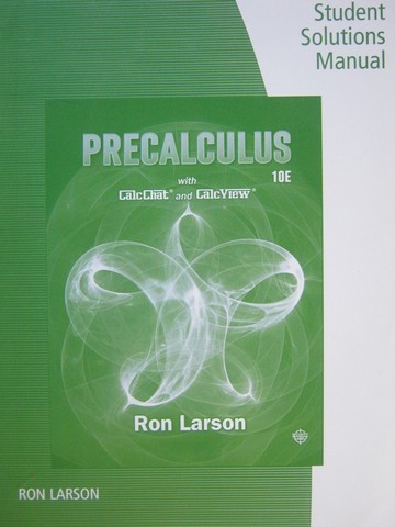 (image for) Precalculus 10th Edition Student Solutions Manual (H) by Larson