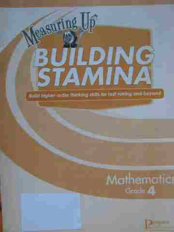 (image for) Measuring Up Mathematics 4 Building Stamina (P) by Diane Miller