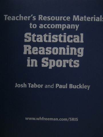 (image for) Statistical Reasoning in Sports Teacher's Resource (TE)(Binder)