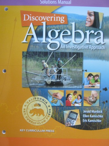 (image for) Discovering Algebra 2nd Edition Solutions Manual (CA)(P) - Click Image to Close