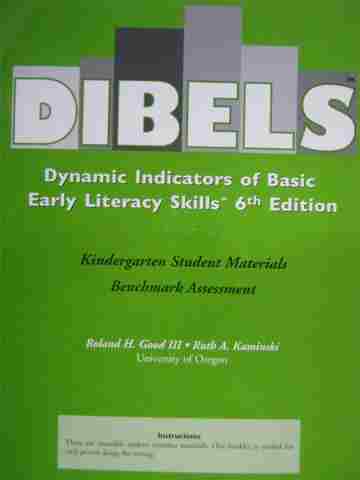 (image for) DIBELS 6th Edition Kindergarten Benchmark Assessment (P)