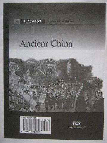 (image for) World History Program Ancient China Placards (Pk) by Bert Bower