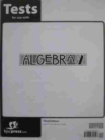 (image for) Algebra 2 3rd Edition Tests (P)