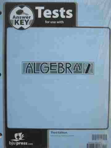 (image for) Algebra 2 3rd Edition Tests Answer Key (P)(Pk) by Bucholtz,