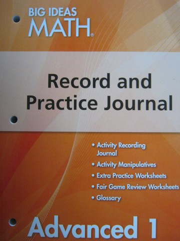 (image for) Big Ideas Math Advanced 1 Record & Practice Journal (P)