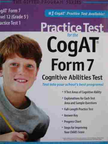 CogAT Form 7 Level 12 (Grade 5) Practice Test 1 (P) (image for) CogAT Form 7 Level 12 (Grade 5) Practice Test 1 (P)