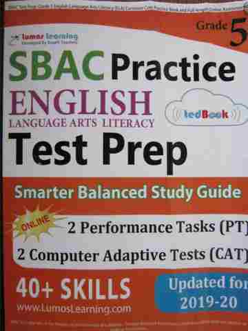 (image for) SBAC Practice English Language Arts Literacy 5 Test Prep (P)